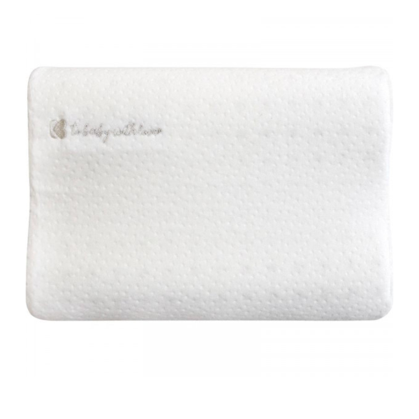 Kikka Boo Ergonomic Pillow with White Velvet Memory Foam 12-36M