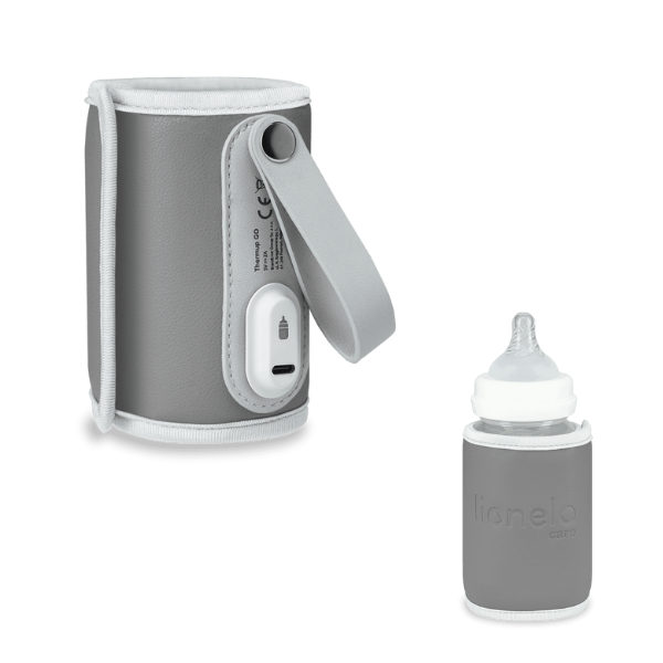 Lionelo Thermup Go Grey Silver Portable Bottle Warmer
