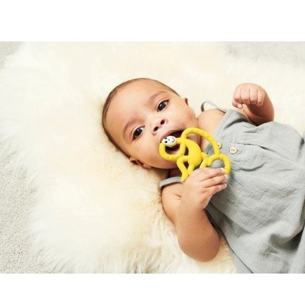 Matchstick Monkey Teether Yellow MiniBee Baby Essentials Shop